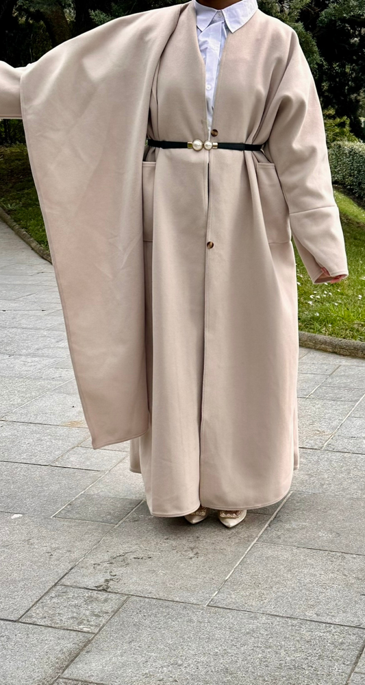 BEIGE SCARF COAT